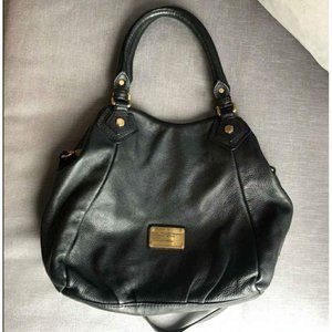 Marc Jacobs Francesca Extra Large Black Hobo Tote with Crossbody Purse Handbag